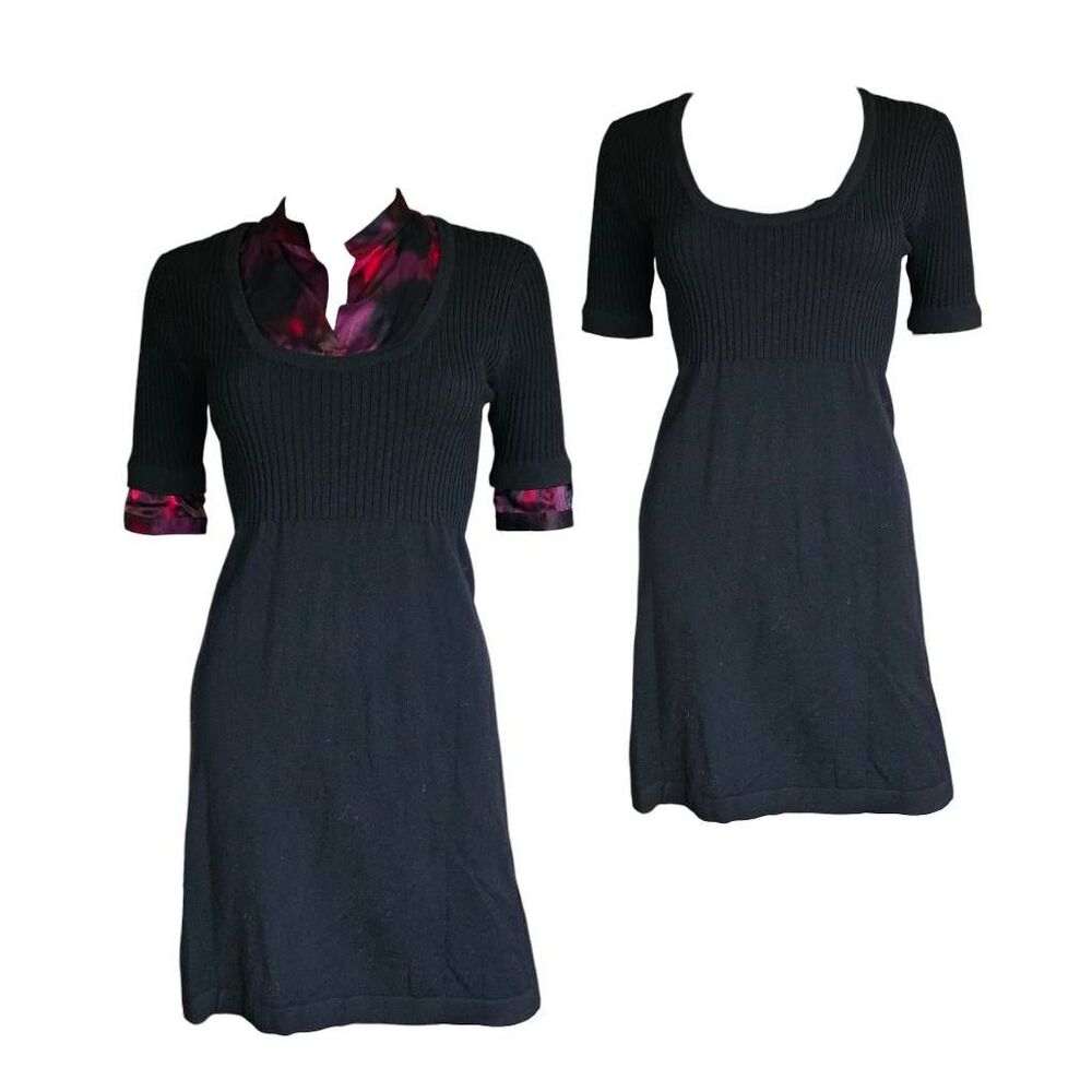 theory wool + silk convertible sweater dress